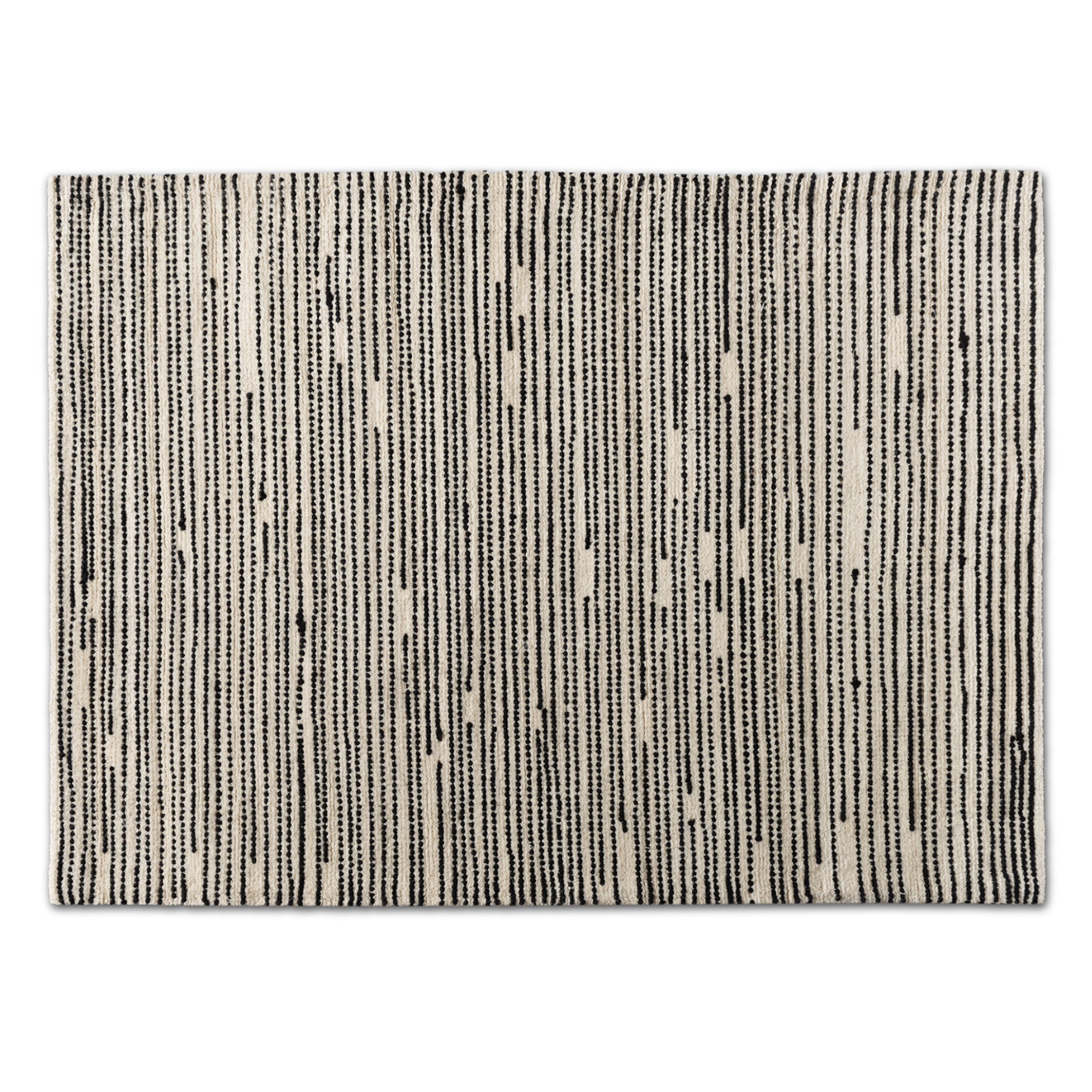 Baxton Studio Amorica Modern and Contemporary Black and Ivory Handwoven Wool Area Rug